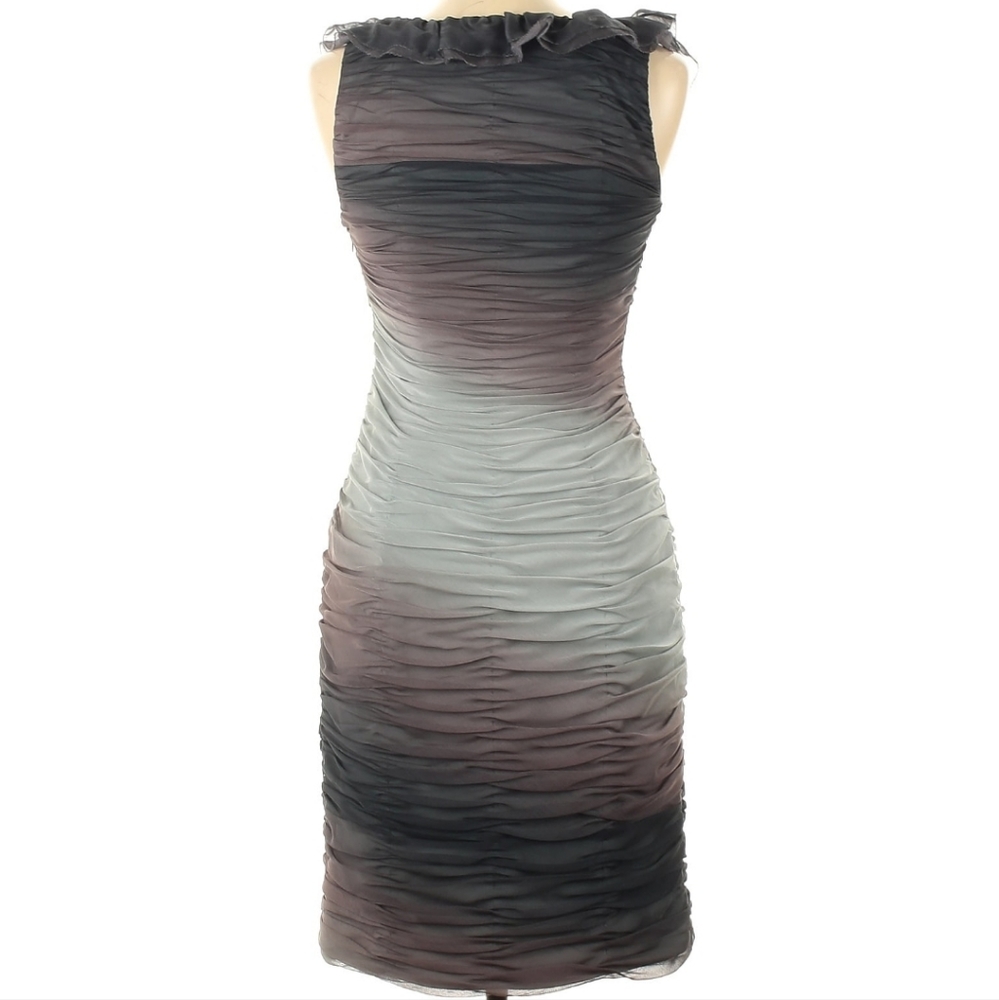 Adrianna Papell Boutique black and grey cocktail dress size 10 - Picture 2 of 2